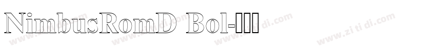 NimbusRomD Bol字体转换 NimbusRomD Bol字体转换
